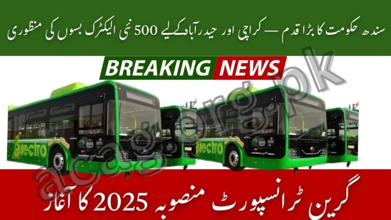 500 New Electric Buses Coming to Karachi and Hyderabad Under Sindh Green Transport Project 2025