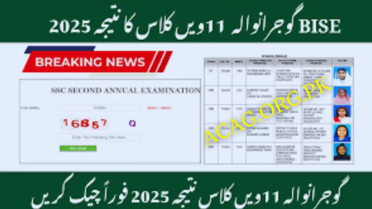BISE Gujranwala 1st Year Result 2025 – Roll No, Name & Gazette