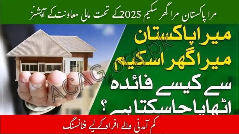 Financing Options under Mera Pakistan Mera Ghar Scheme