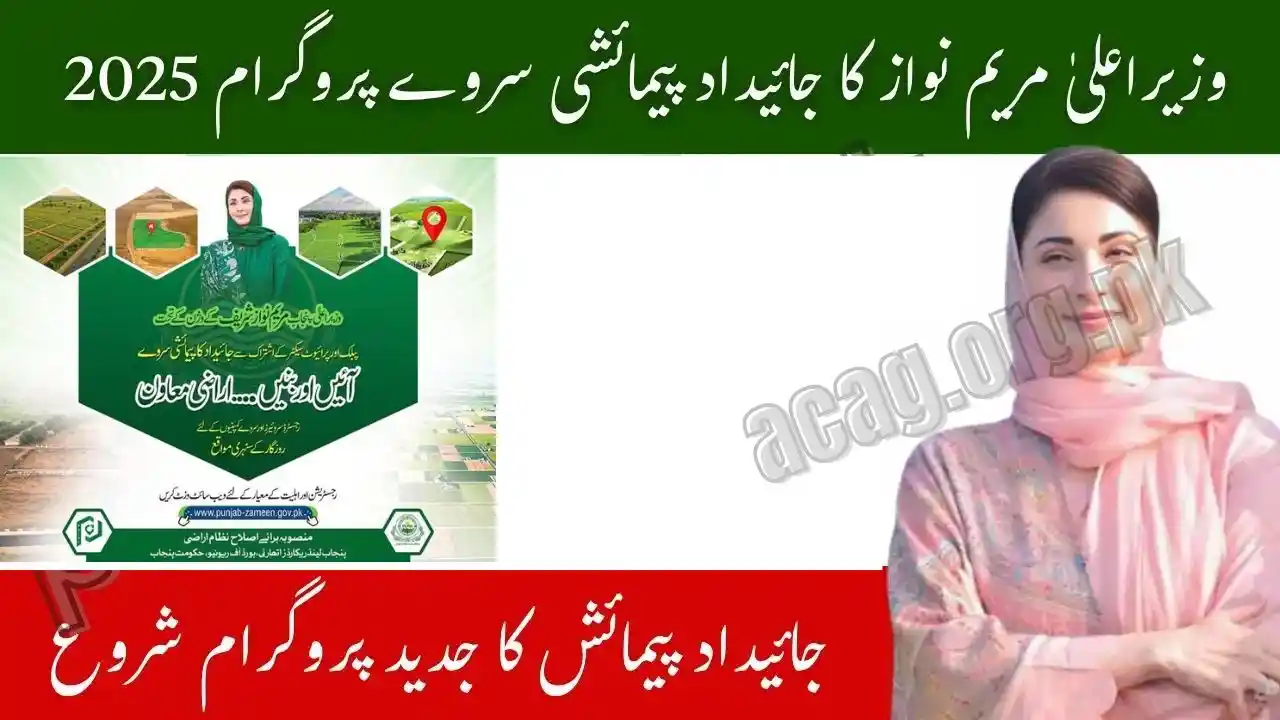 Maryam Nawaz Starts Property Survey Punjab 2025