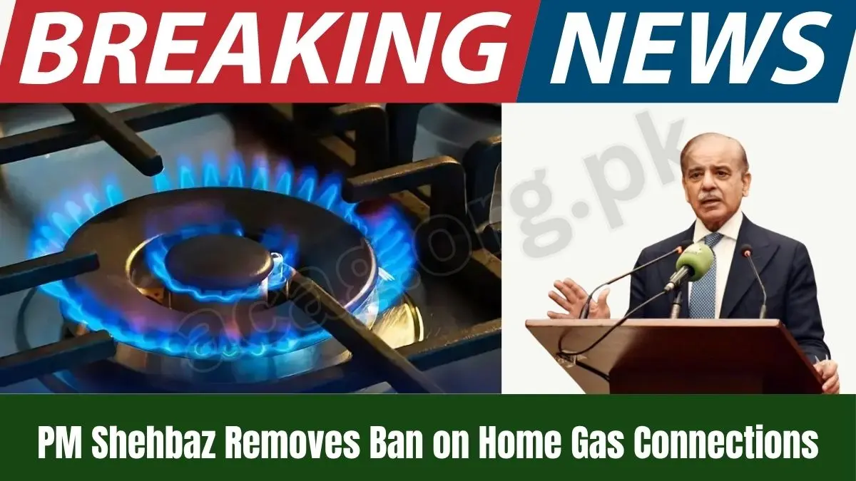 PM Shehbaz Removes Ban on Home Gas Connections
