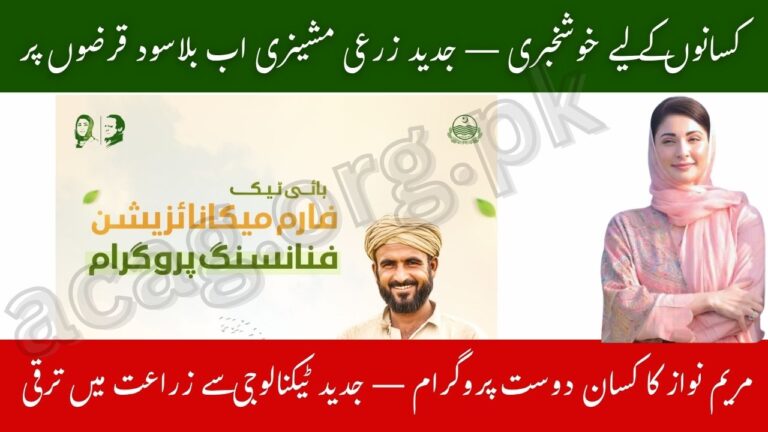 Punjab High-Tech Farm Mechanization Financing Program 2025