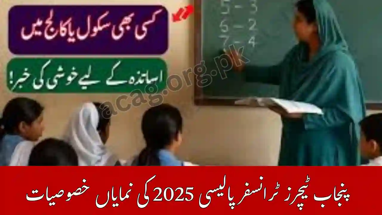 Punjab Teachers Transfer Policy 2025
