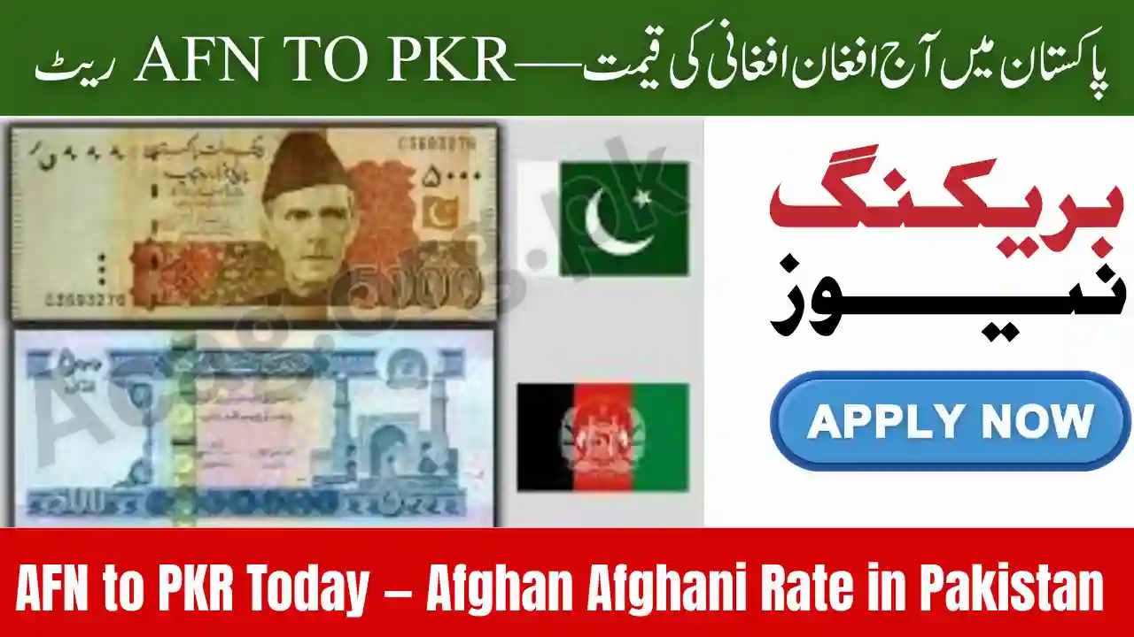AFN to PKR Today Afghan Afghani Rate