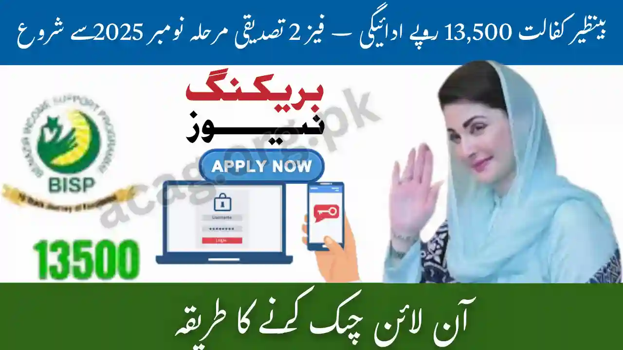 Benazir Kafalat 13500 Payment November 2025