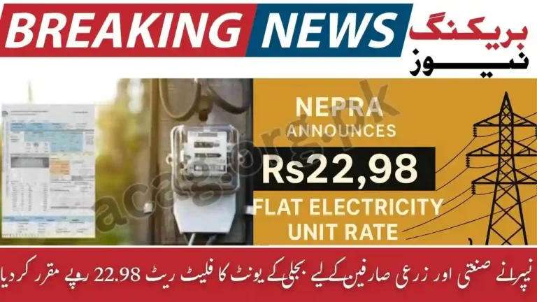 NEPRA Announces Rs22.98 Flat Electricity Unit Rate for Industrial and Agricultural Users