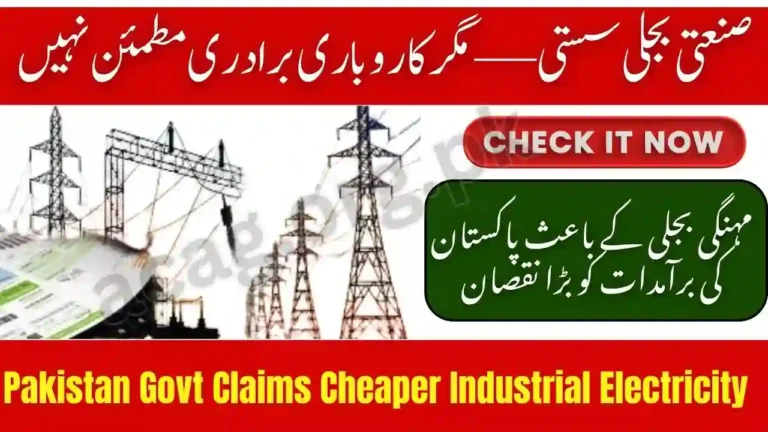 Pakistan Govt Claims Cheaper Industrial Electricity