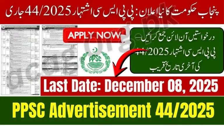PPSC Advertisement 44/2025