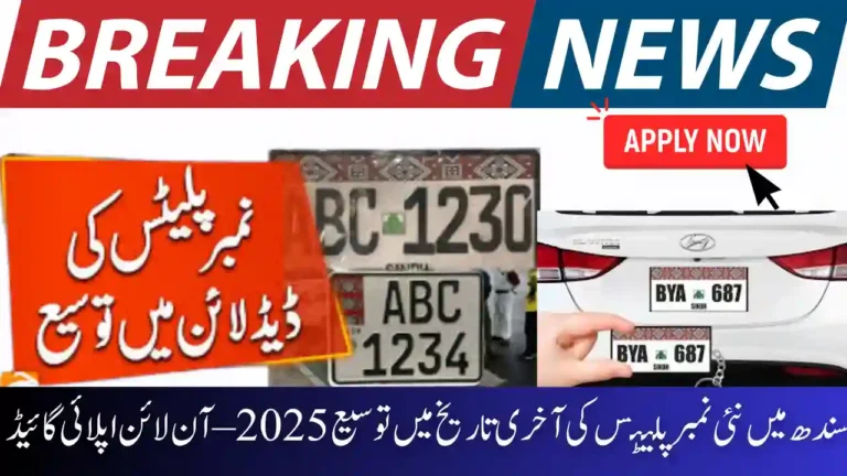 Sindh Number Plates Deadline Extended 2025