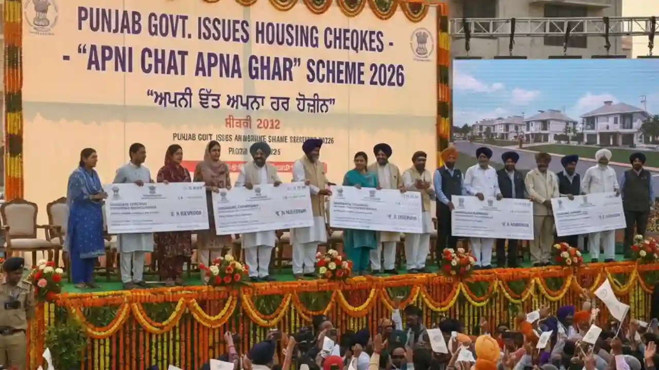 Punjab Govt Issues Housing Cheques to Under-60 Citizens Under Apni Chhat Apna Ghar Scheme (2026)