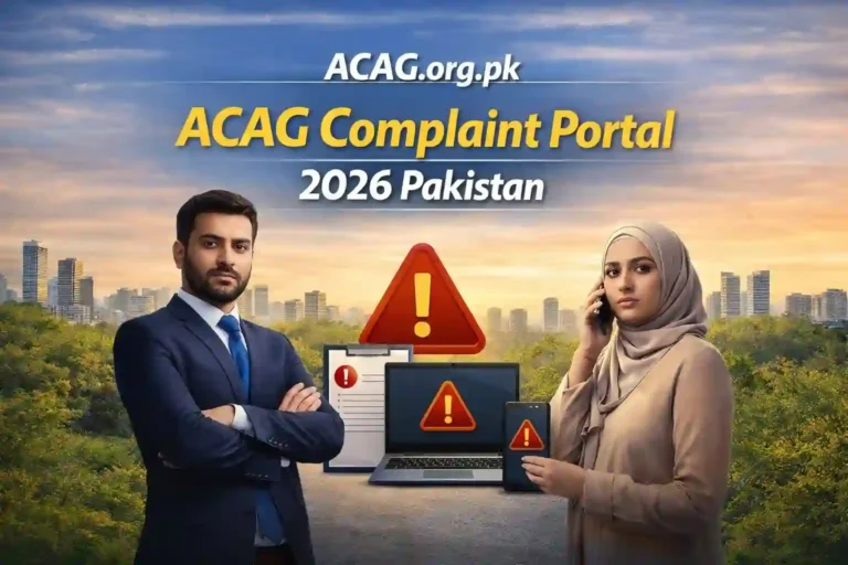 ACAG Complaint Portal 2026 Pakistan