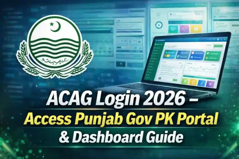 ACAG Login 2026 – Access Punjab Gov PK Portal & Dashboard Guide