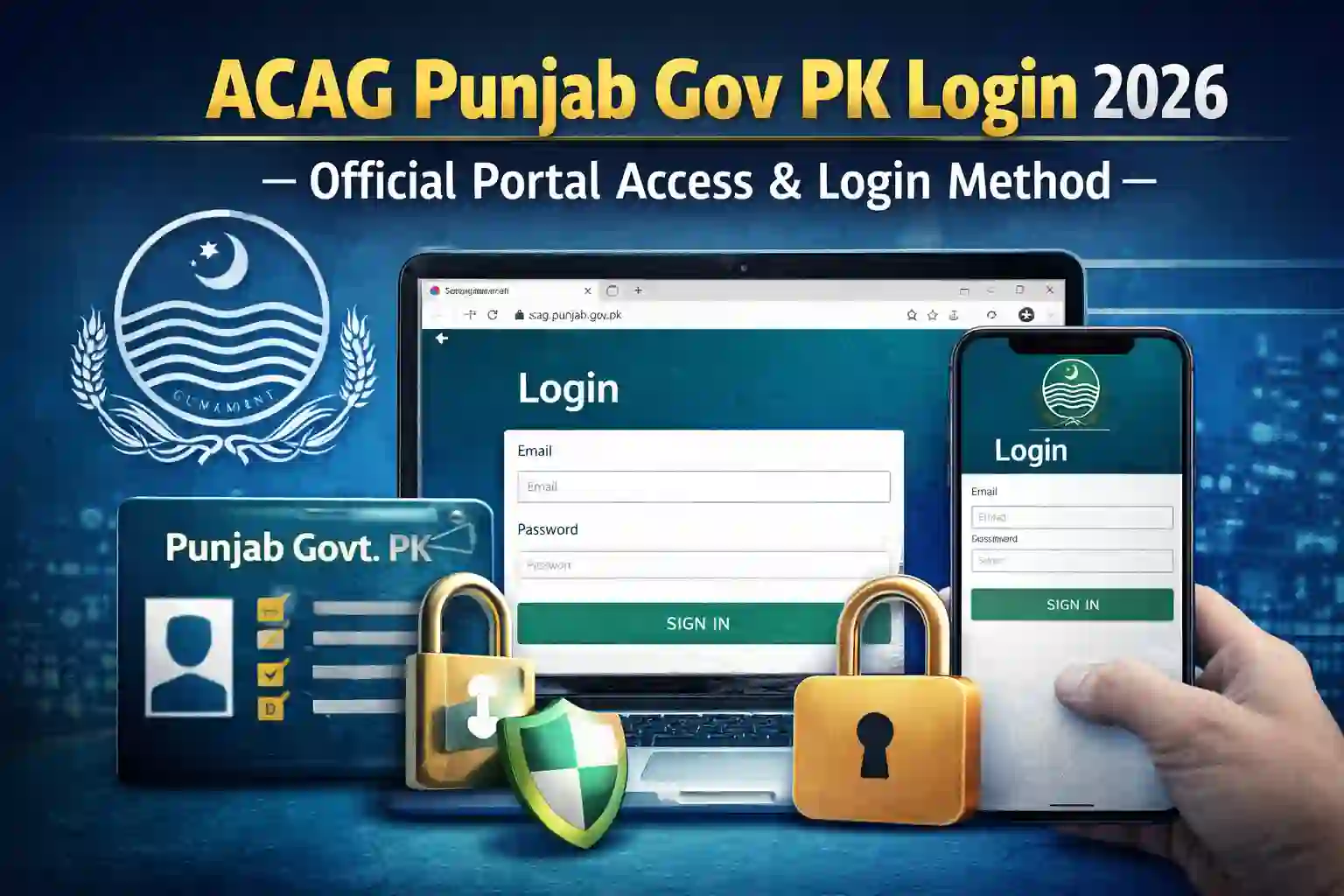 ACAG Punjab Gov PK Login 2026